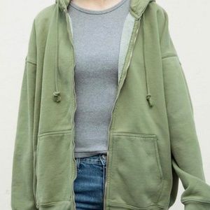 Green Brandy Mellville zip up hoodie